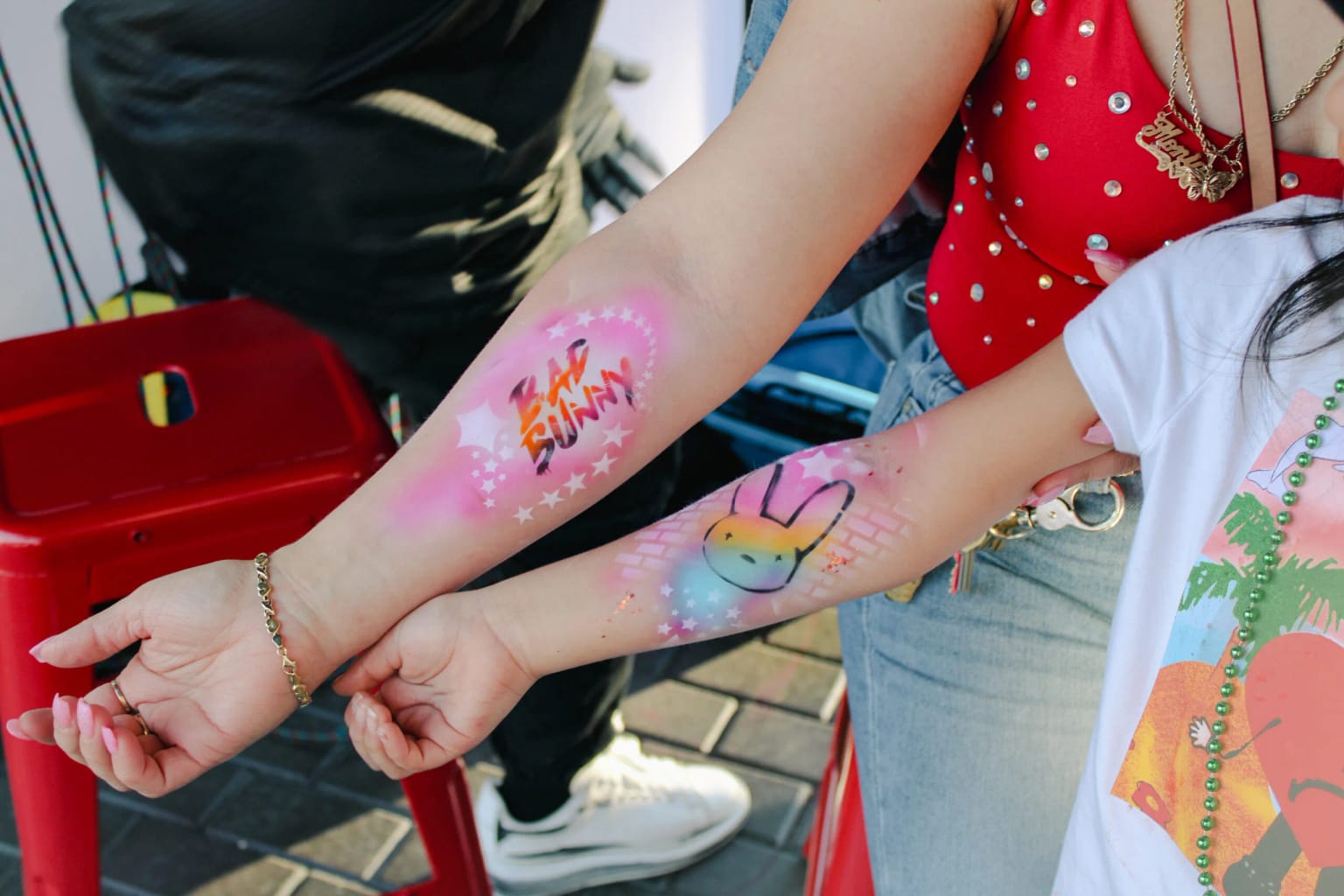 Airbrush artist creating a custom design live at an Arizona event